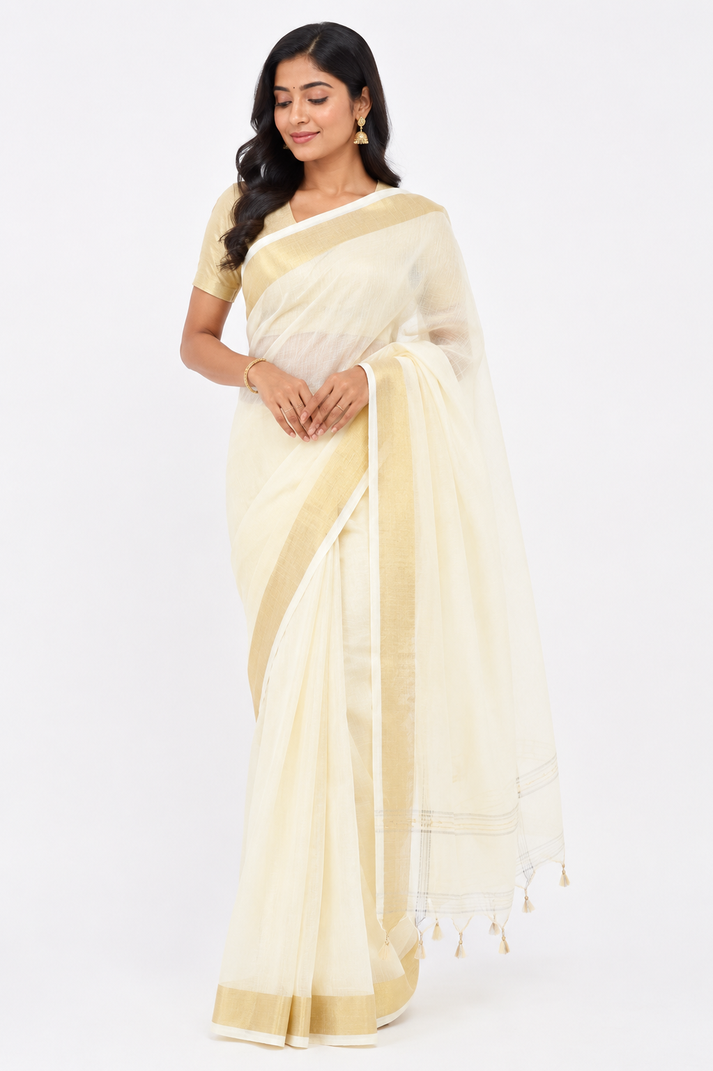  Plane Handloom Saree