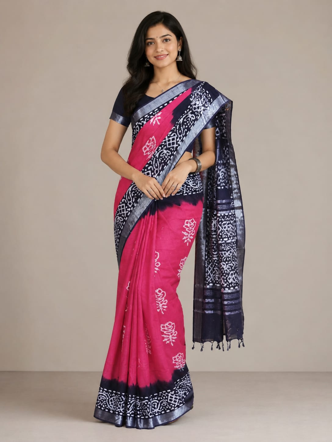 Batick Printed Cotton Saree