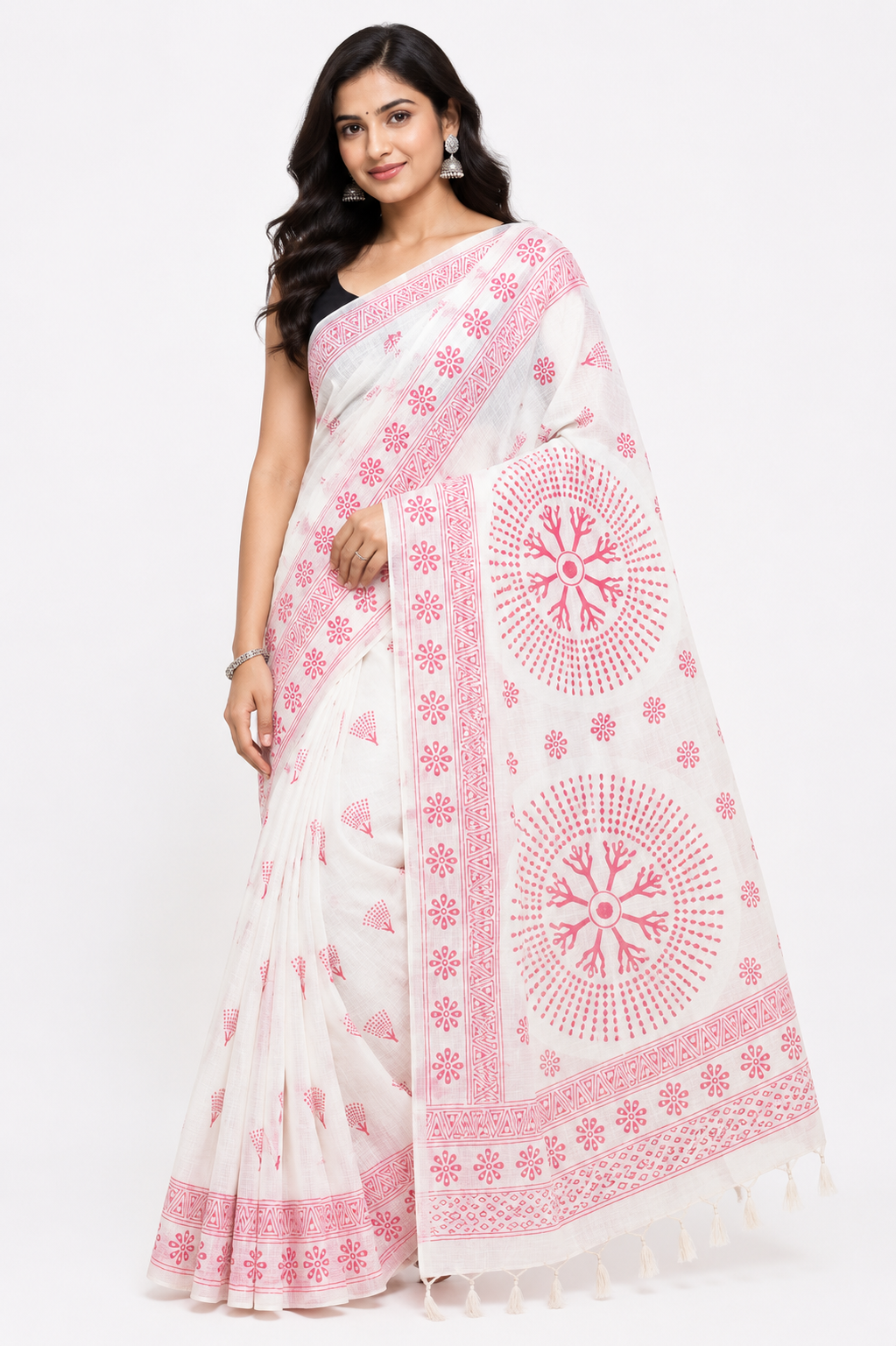 Printed Khadi Handloom Saree
