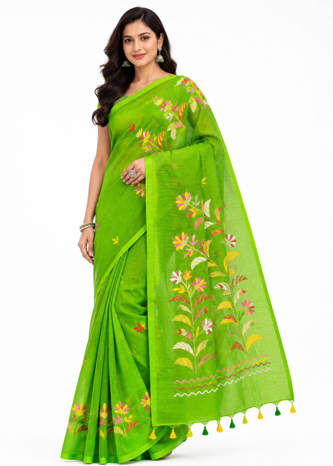 Embroidered Handloom Saree