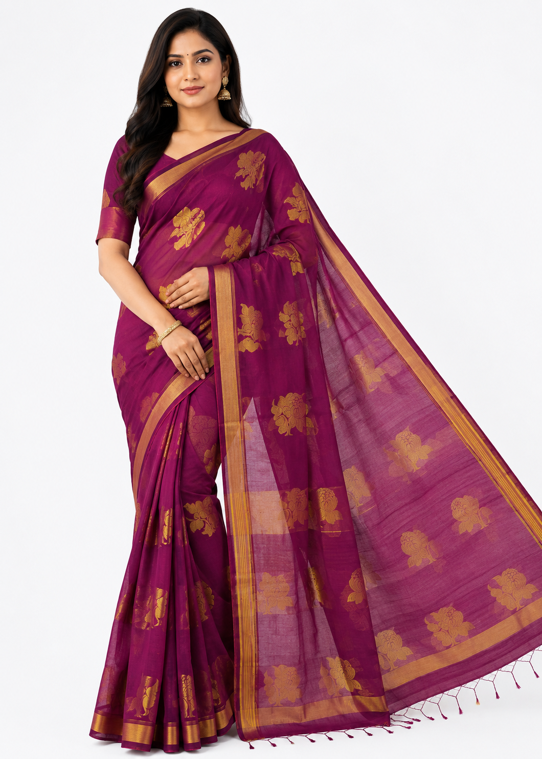 Zari Ful Handloom Saree