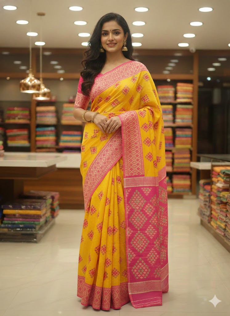 barfi jamdani Saree
