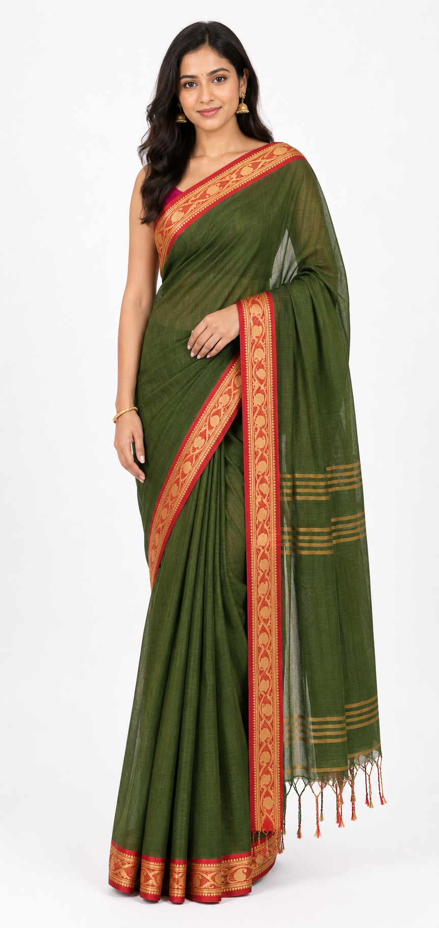 Regal Bloom handloom saree