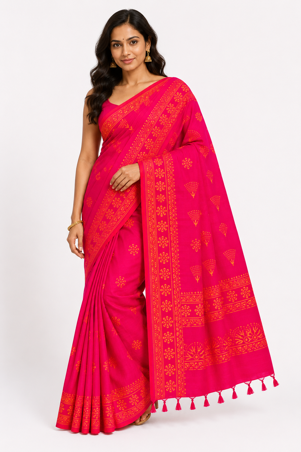 Printed Khadi Handloom Saree