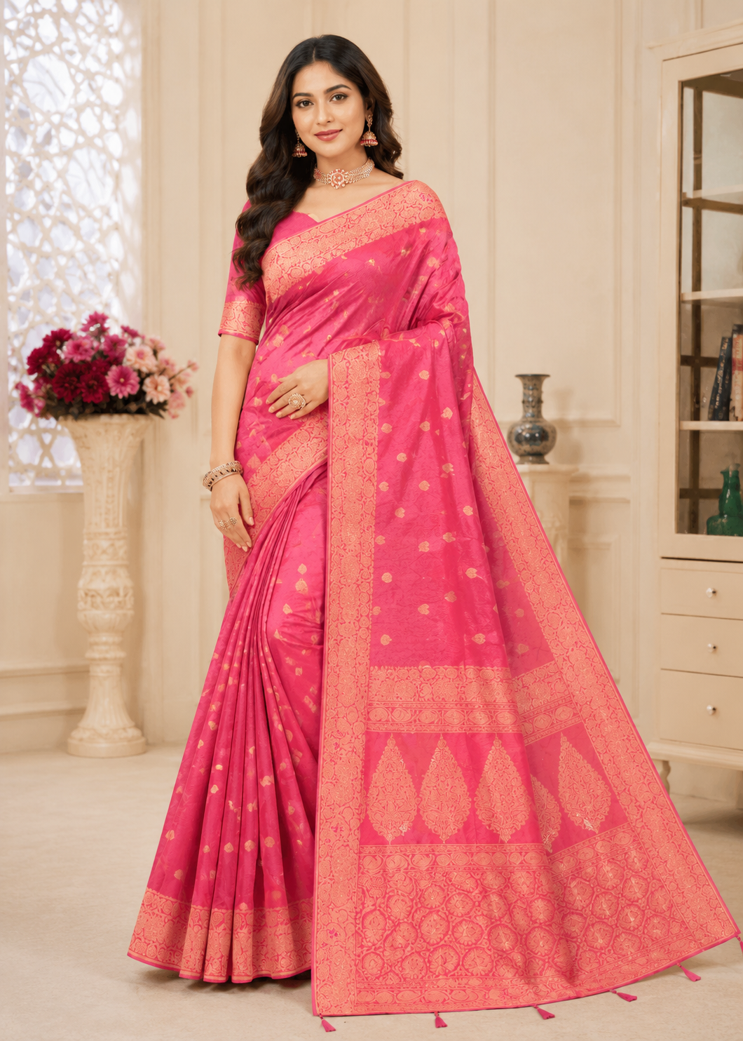 Open Border Pure Silk Saree