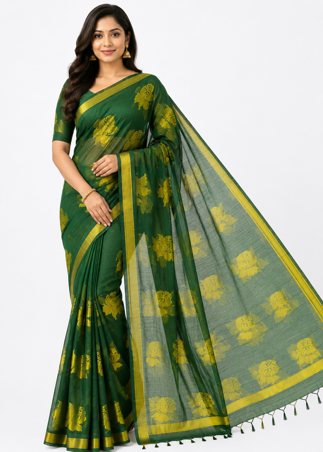 Zari Ful Handloom Saree
