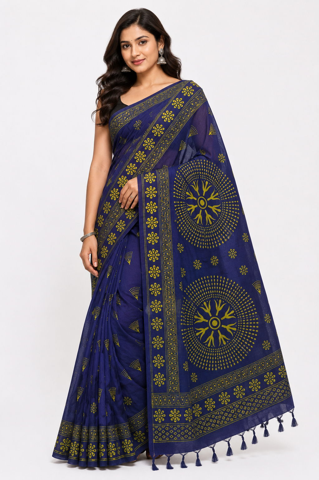 Printed Khadi Handloom Saree