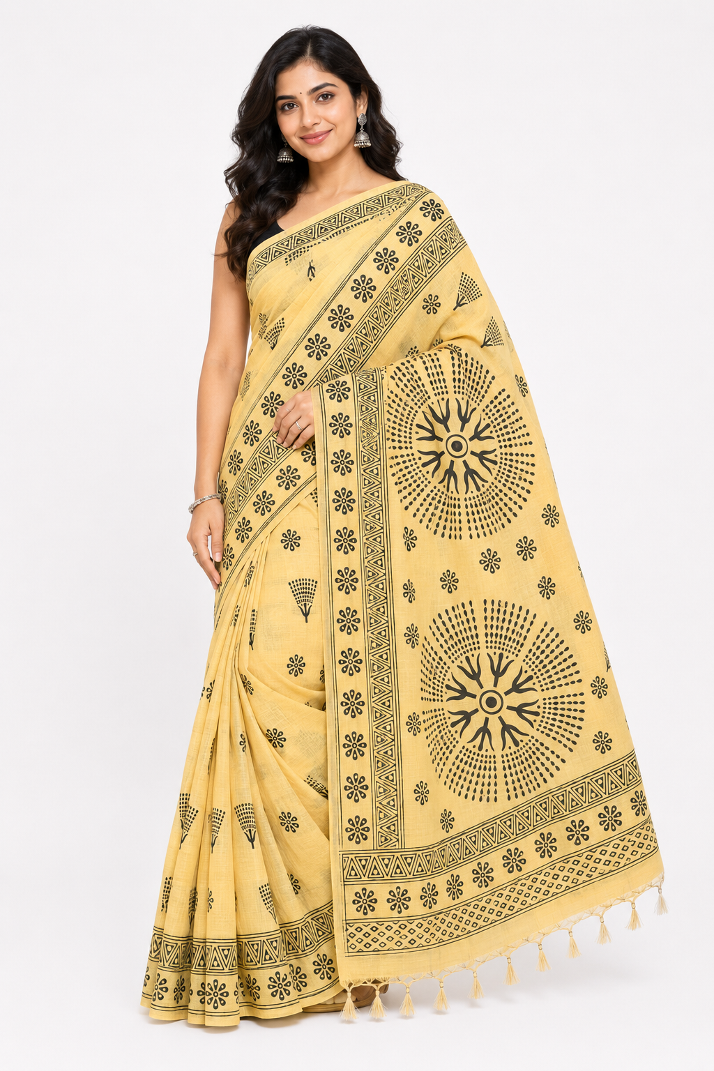 Printed Khadi Handloom Saree