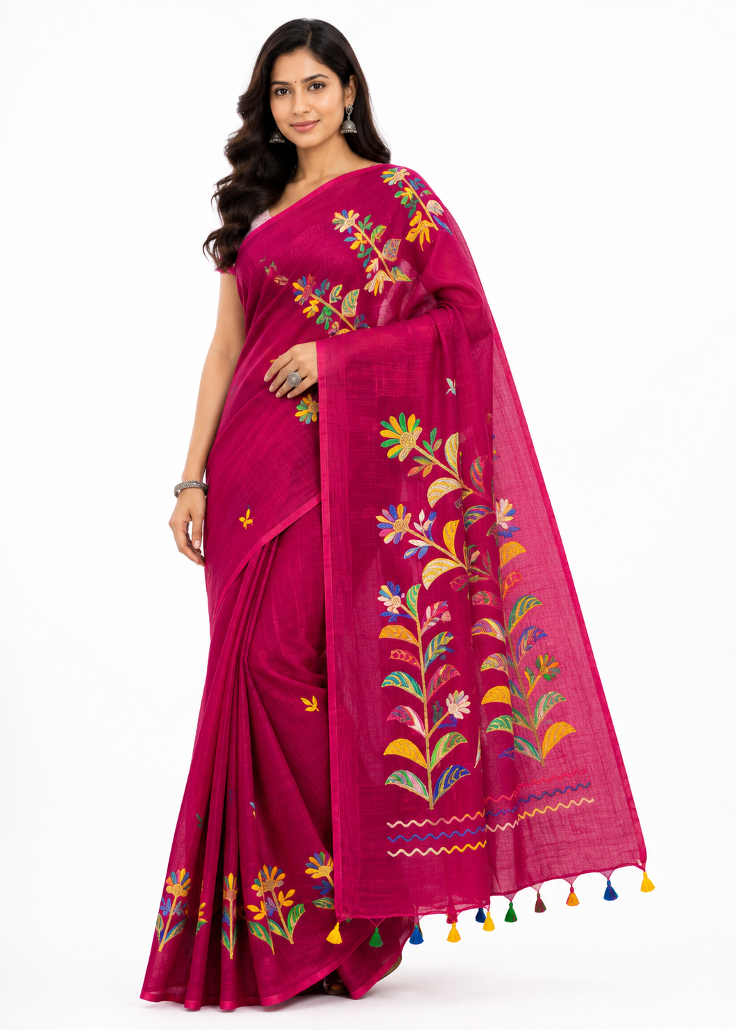 Embroidered Handloom Saree