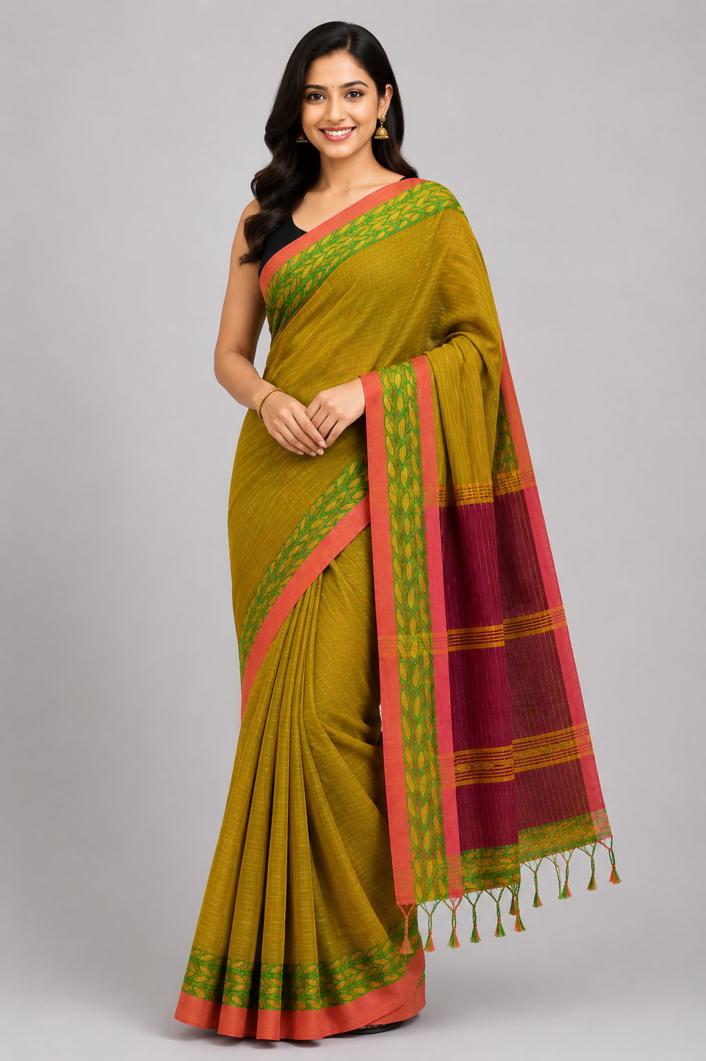 Shwetika Handstitch Handloom Saree