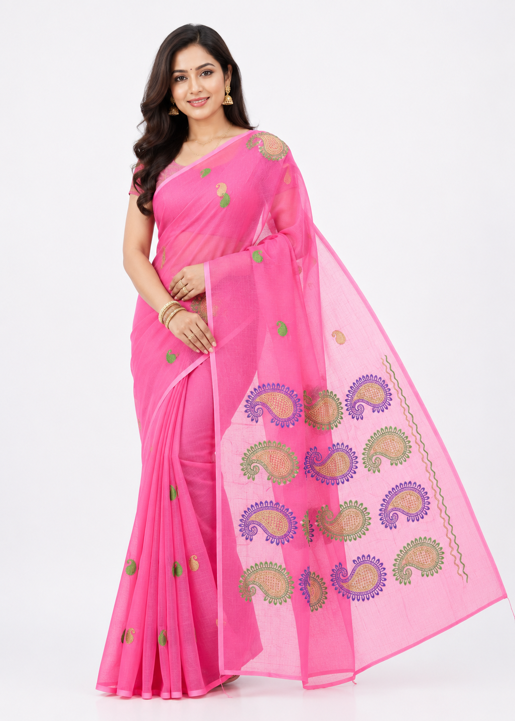 Embroidery Handloom Saree