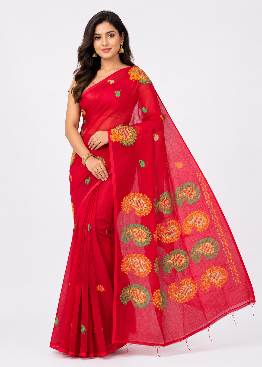 Embroidery Handloom Saree