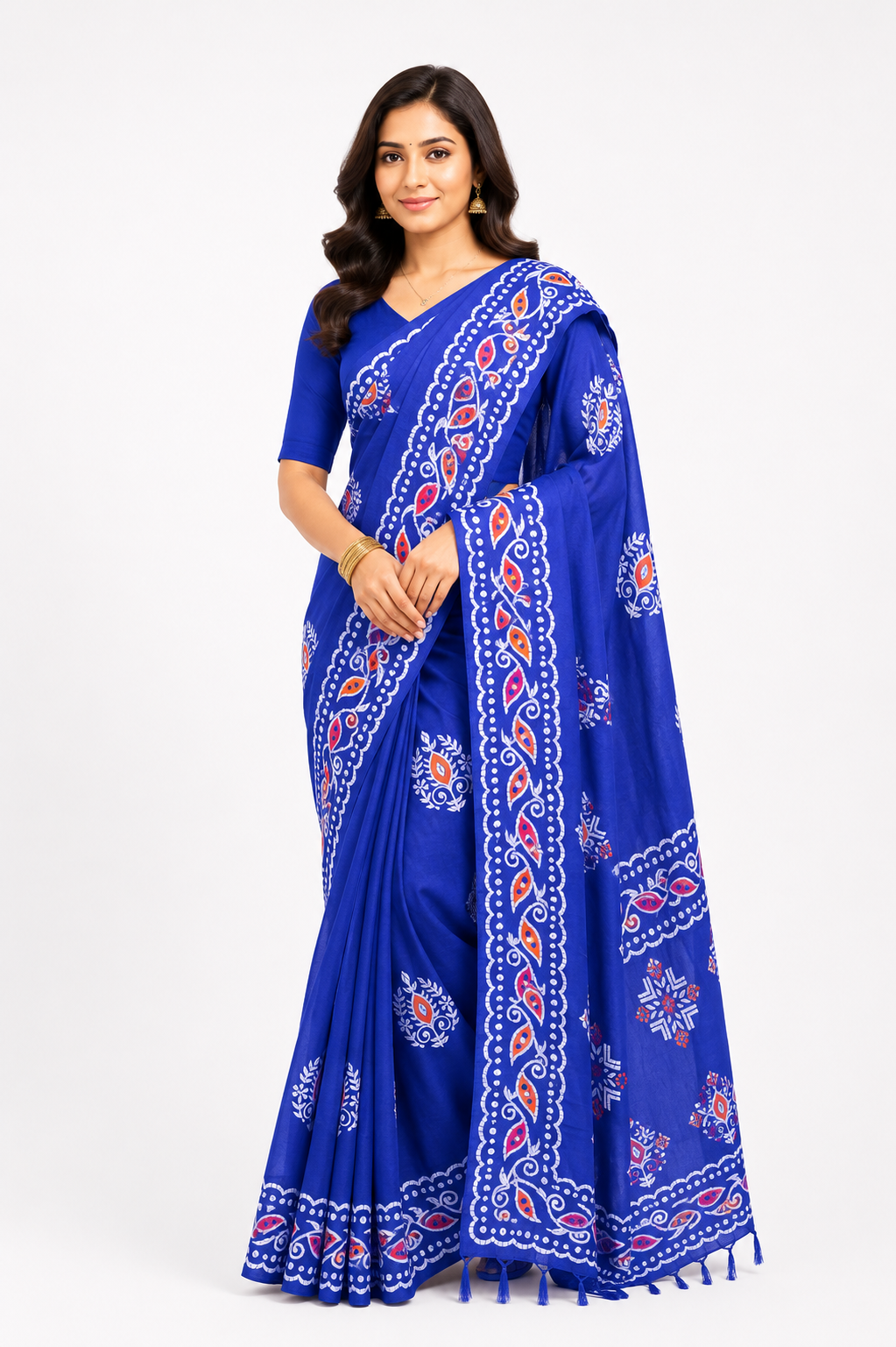 Batik print Handloom saree