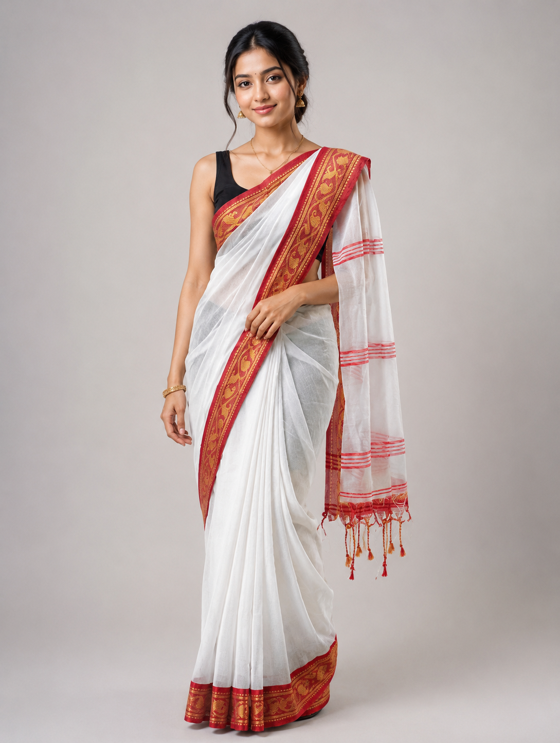 Regal Bloom handloom saree