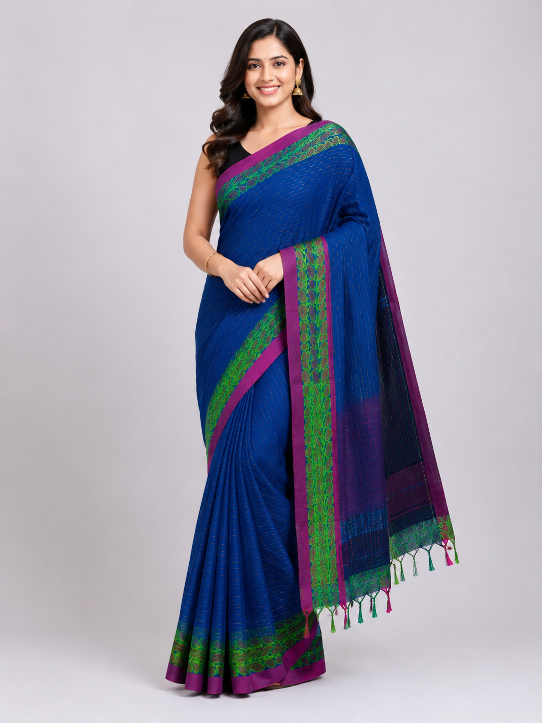 Shwetika Handstitch Handloom Saree
