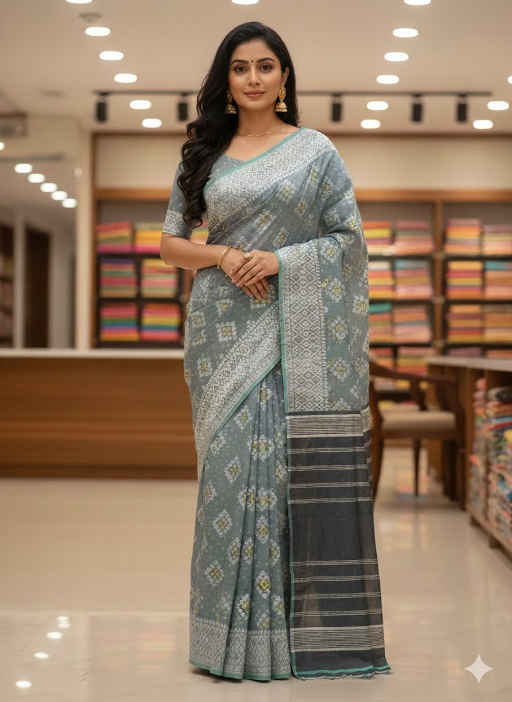 barfi jamdani Saree