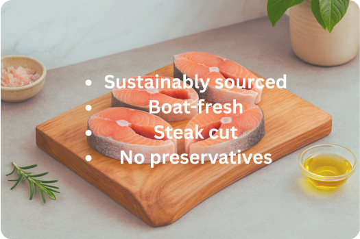 Fresh Indian Salmon | Fins And Slice | Buy Online