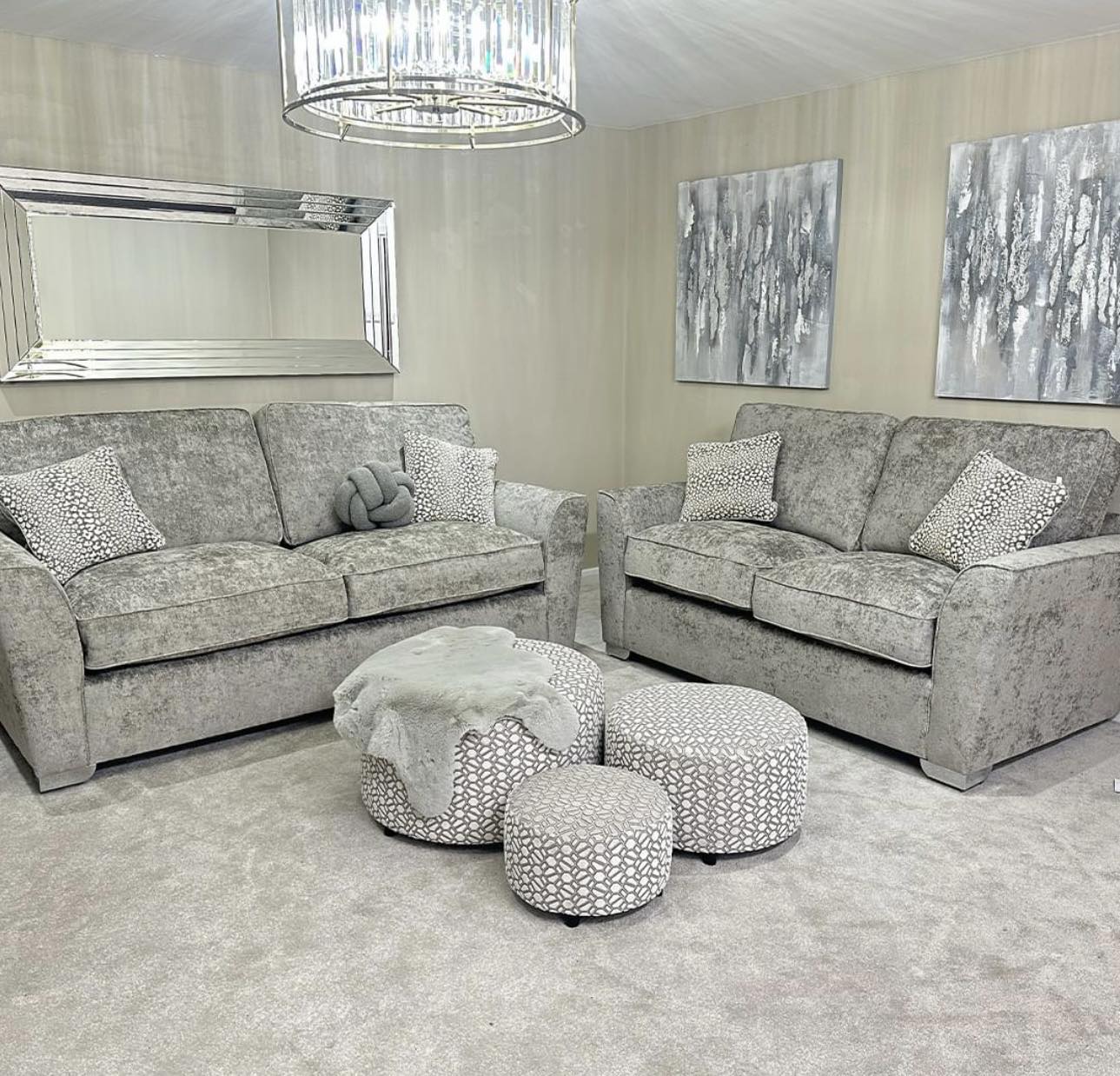 Luxuary Branded Dylan Corner And 2+3 Seater  Sofa
