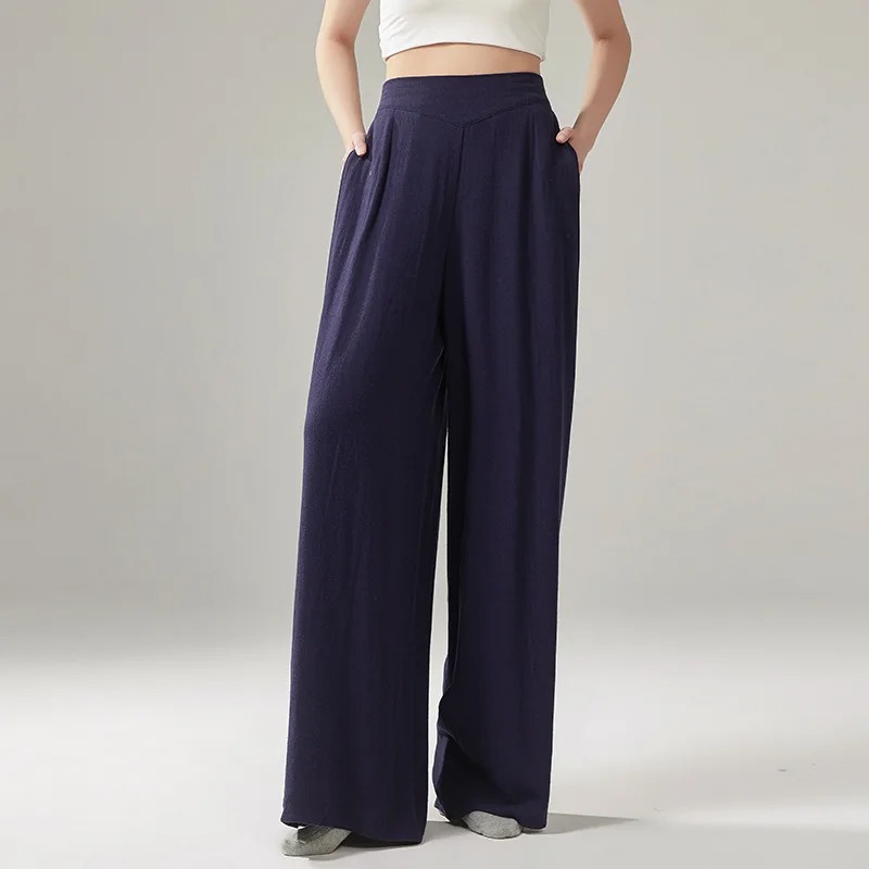 Pantalon large en lin