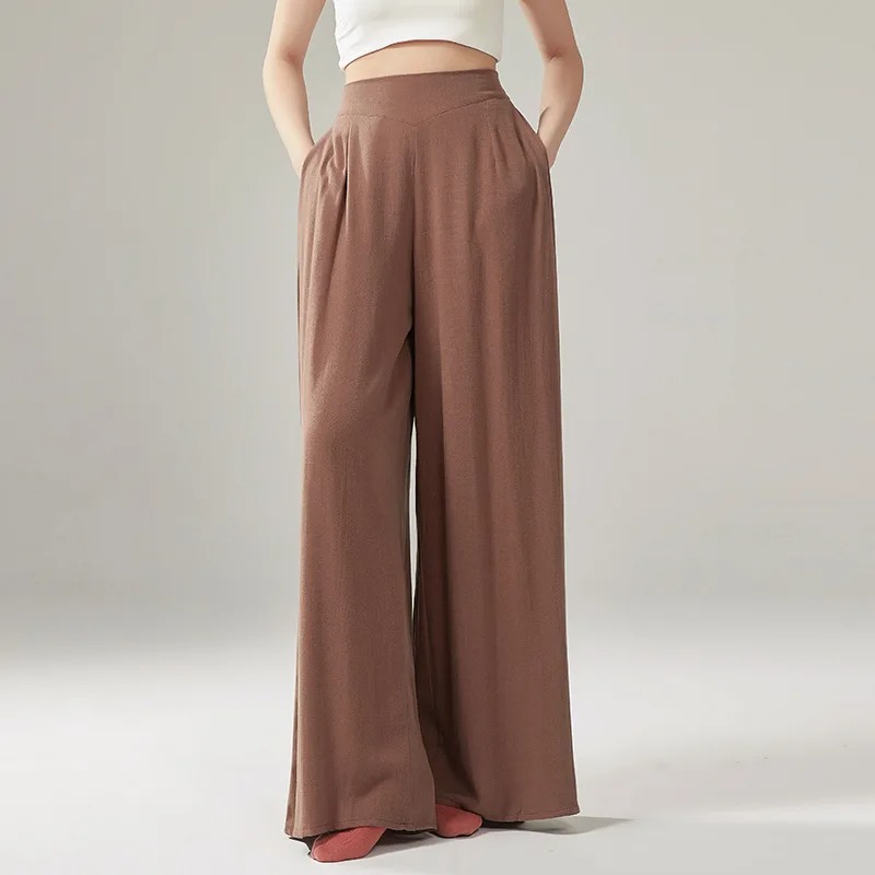 Pantalon large en lin