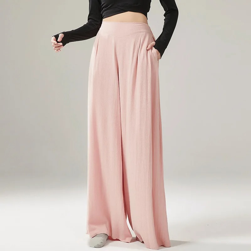 Pantalon large en lin