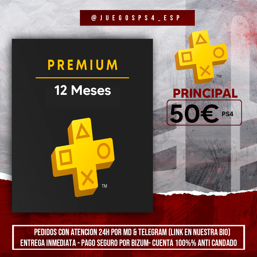 PlayStation Plus Premium 12 Meses PS5 o PS4