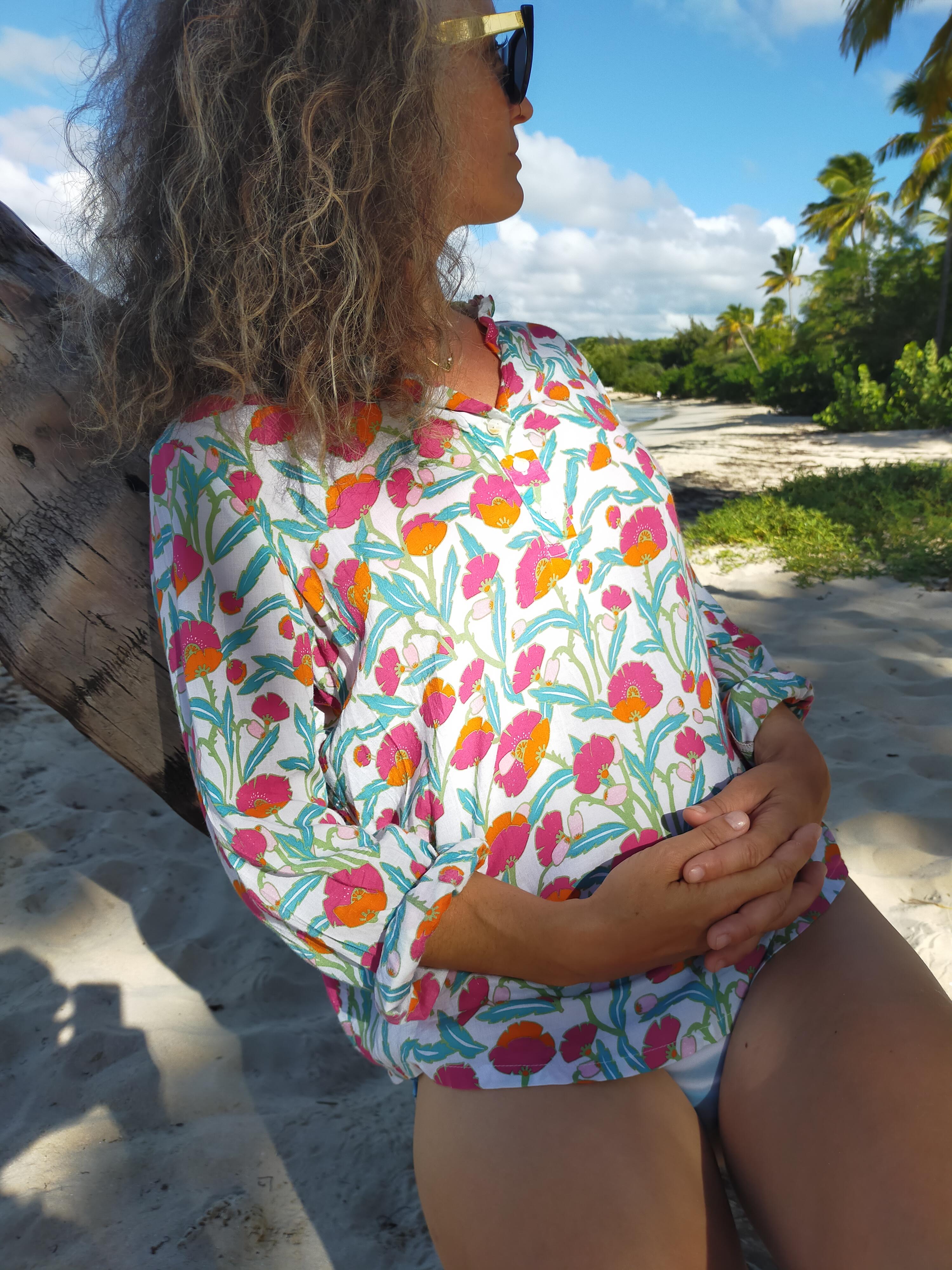 Tunique fleurie d'été