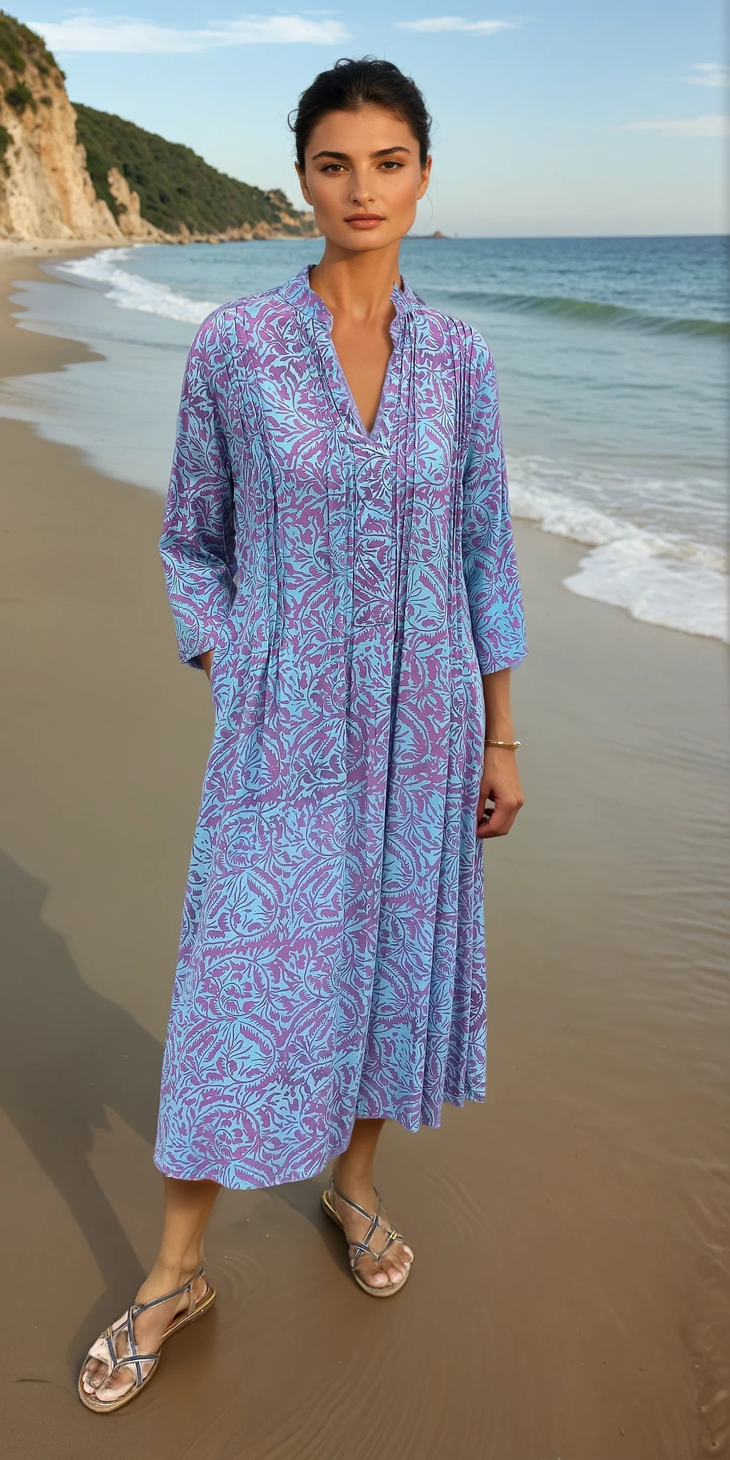 Robe longue imprimée