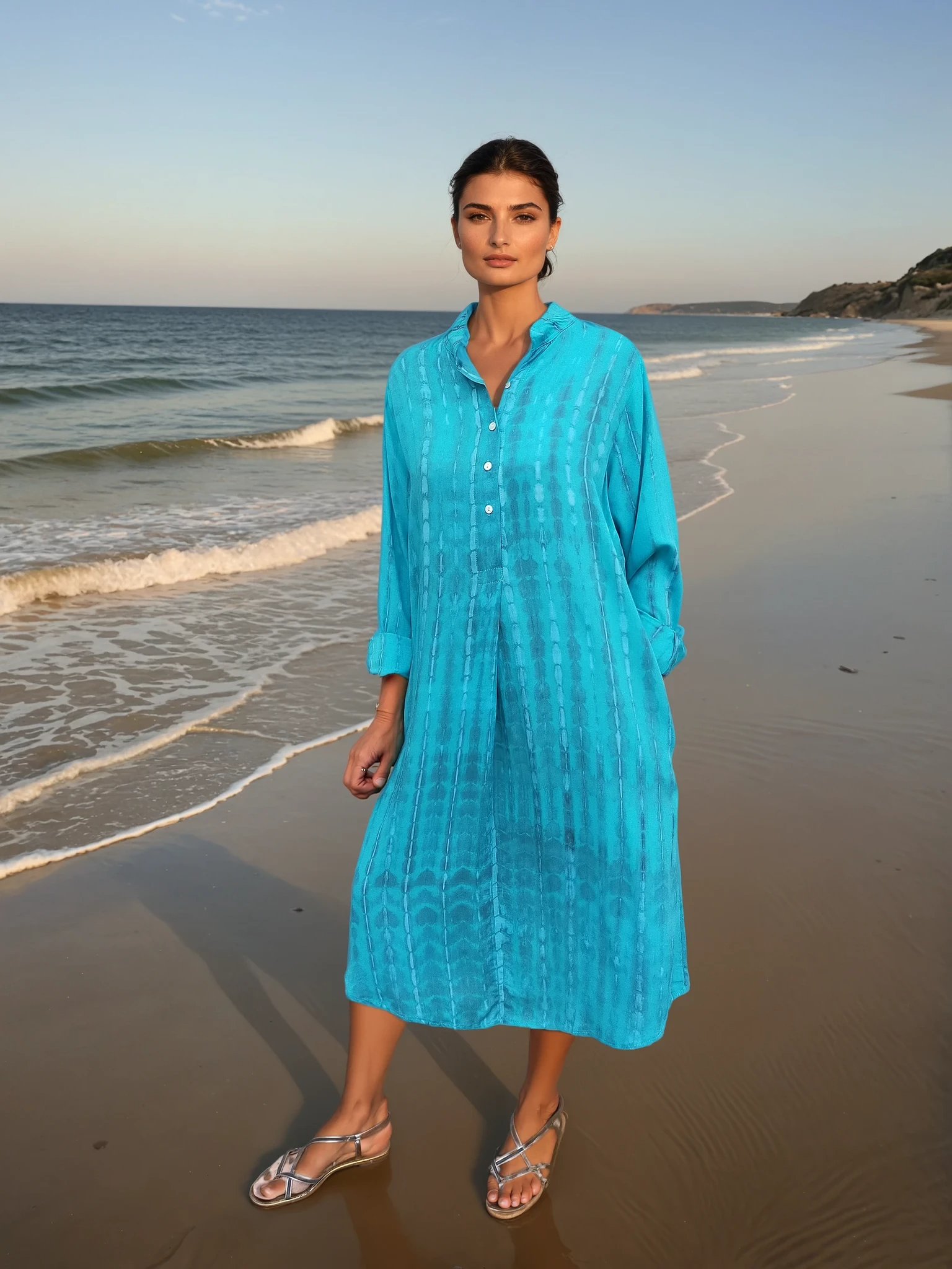 Robe de plage turquoise