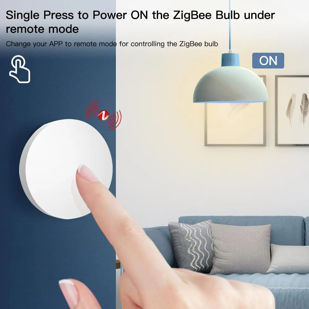 Tuya ZigBee Smart Button Scene Switch Wireless Remote One Key Controller Google