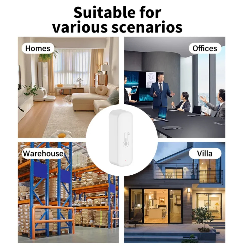 Tuya WIFI Temperature Humidity Sensor Thermometer Hygrometer Smart Home UK Stock