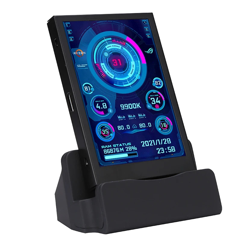 3.5 Inch IPS TYPE-C Secondary Screen Computer CPU GPU RAM HDD Display USB AIDA64