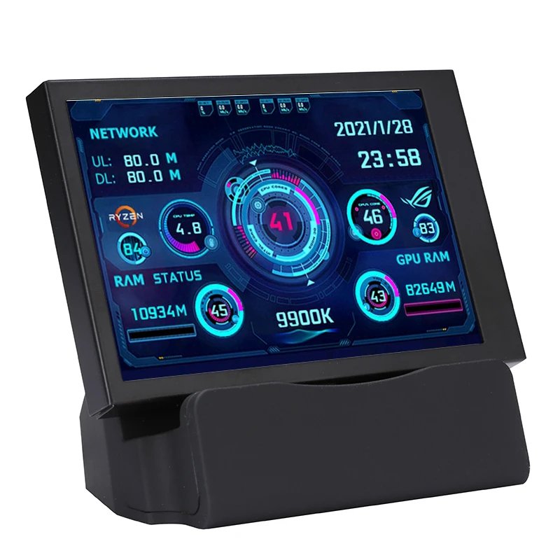 3.5 Inch IPS TYPE-C Secondary Screen Computer CPU GPU RAM HDD Display USB AIDA64