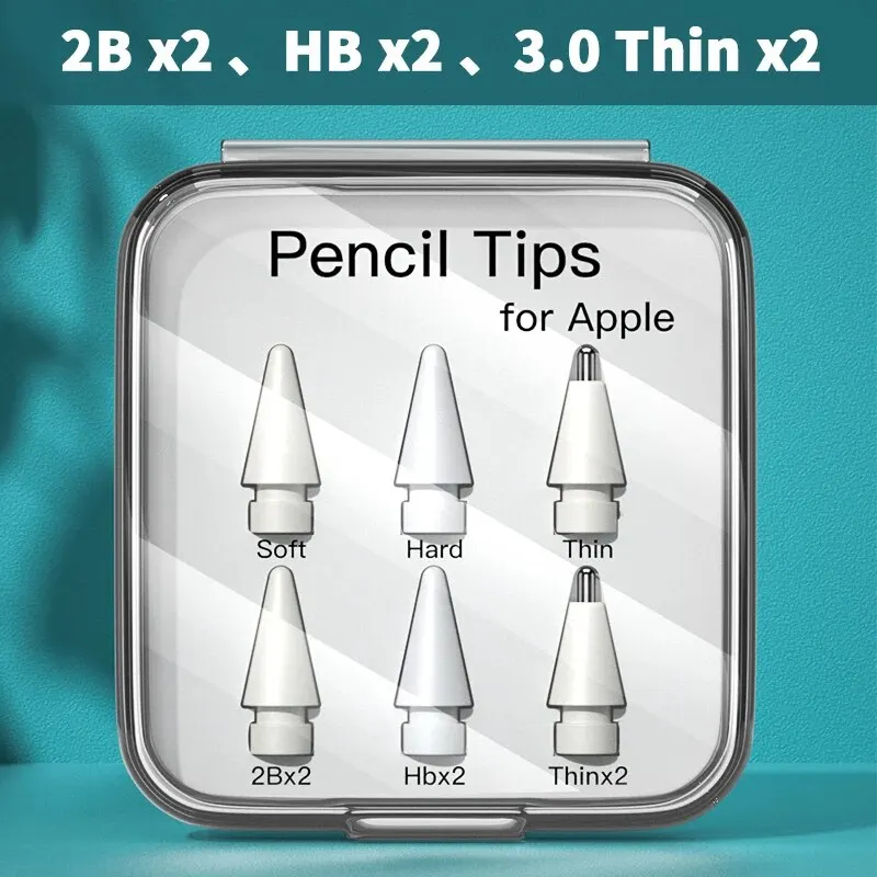 Pencil Tips For Apple Pencil 1st 2nd Generation Double Layer 2B & HB & Thin Tip