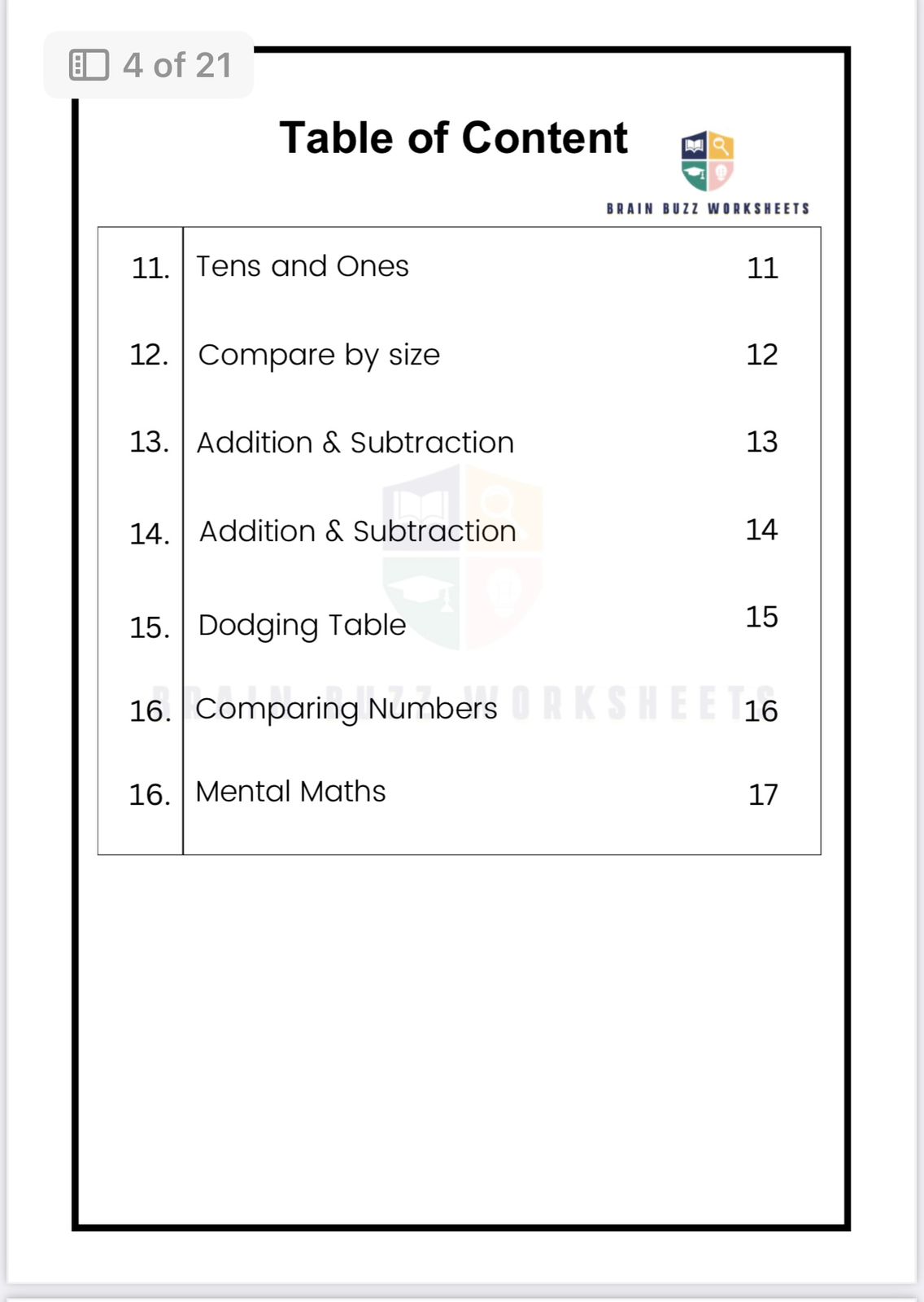Math Admission Test Worksheet