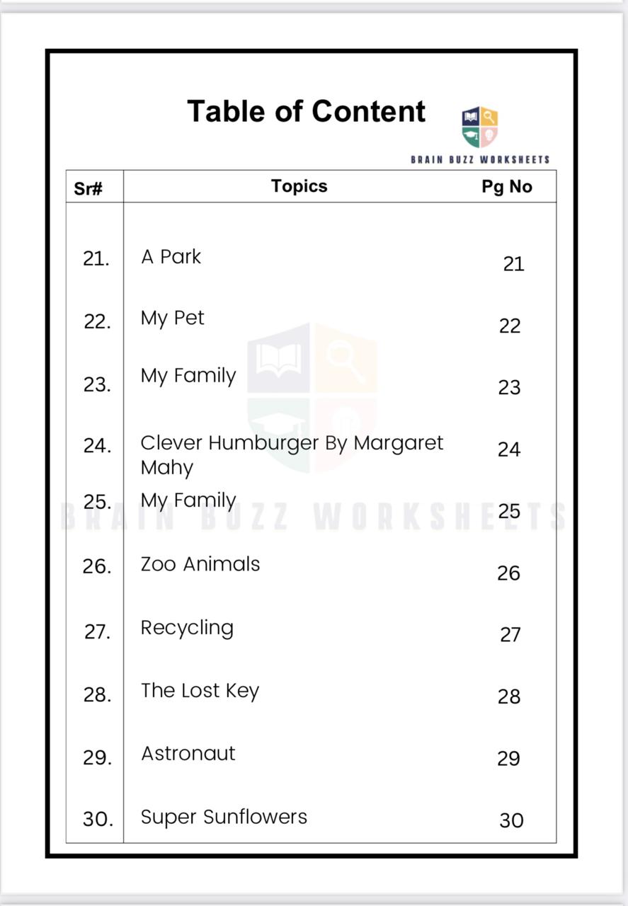 Reading Comprehension Workbook