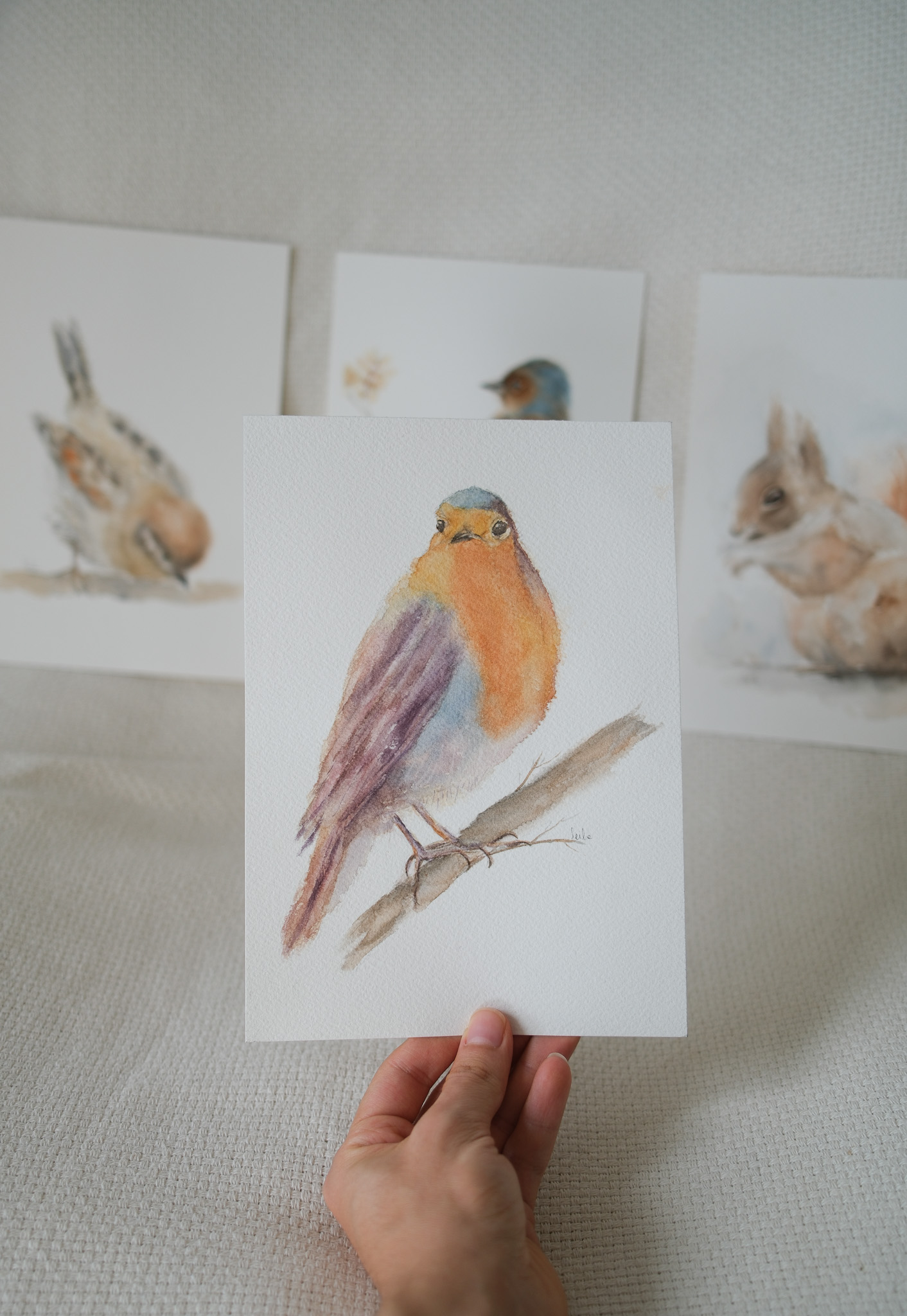 Bird Watercolor Commission
