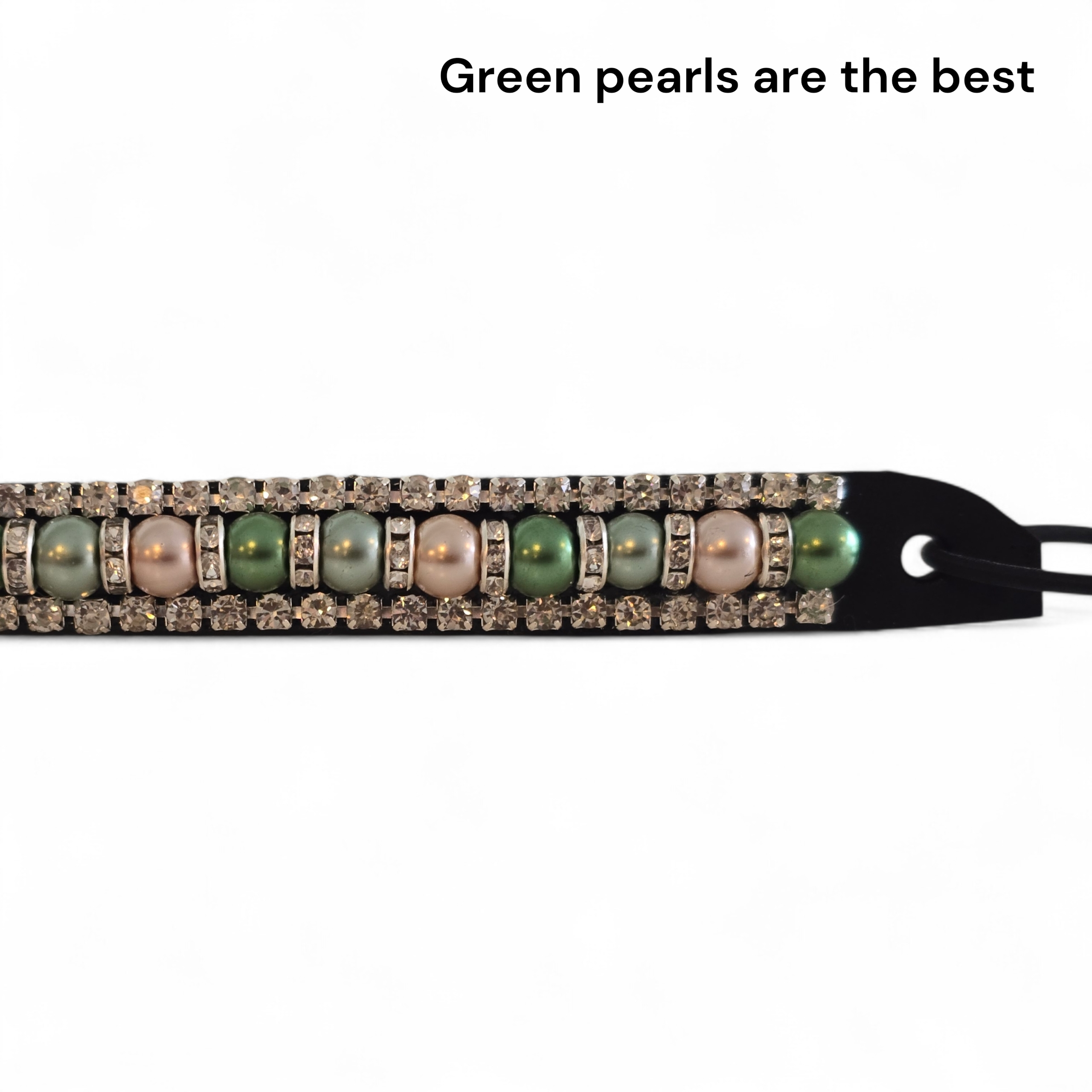 Zadeljuweel 'Green pearls are the best'