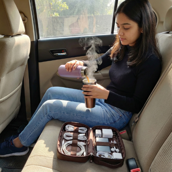 Purple Water Bottle with Compass Lid