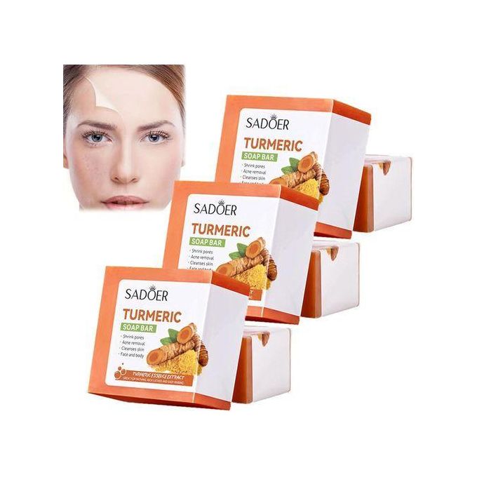 Savon solide au curcuma pour le visage et le corps, anti-taches et éclaircissant - 100 g