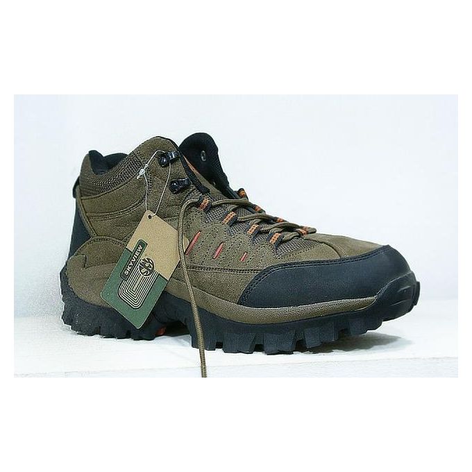 Chaussure de randonnée de montagne pour homme, sécurité et performances - Gris et marron
