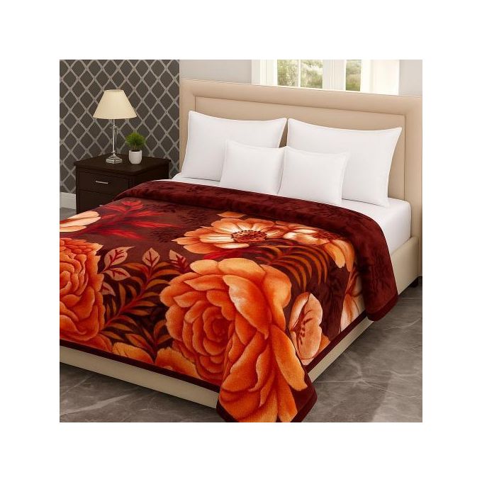 Couverture florale en peluche