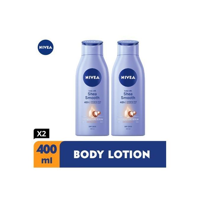 Lotion corporelle NIVEA Essentials Lait de Karité Lissant 400 ml (lot de 2)