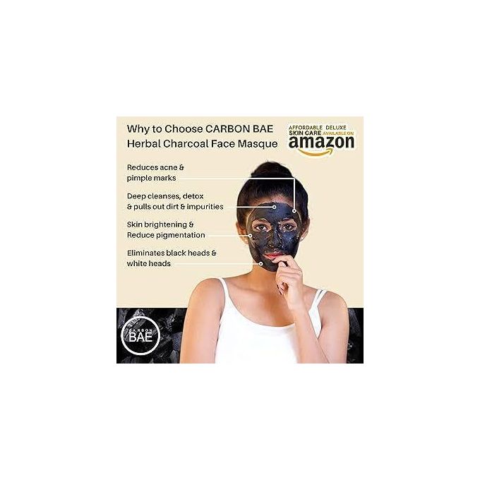 Masque au charbon naturel anti-points noirs et acné, masque peel-off noir pour tous types de peau, nettoyage en profondeur, éclaircissement et rajeunissement.