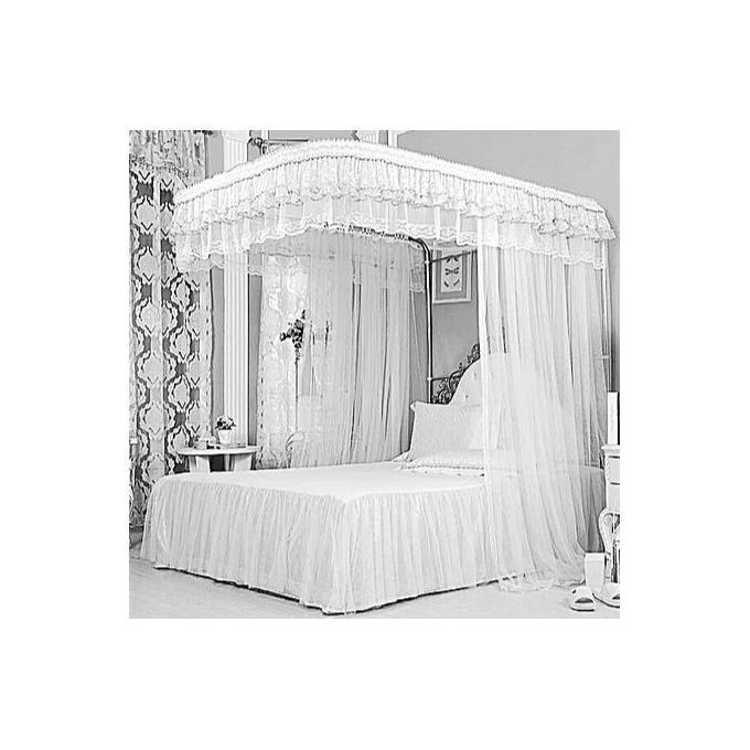 Moustiquaire à barreaux 2 supports - Blanche