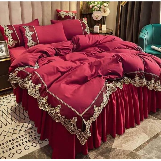 Couette en dentelle 6 pièces - Bordeaux