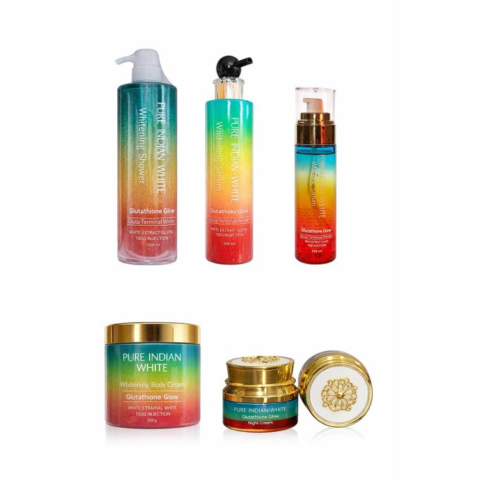 Coffret cadeau Saint-Valentin Pure Indian White « Glutathione Glow » - 5 pièces