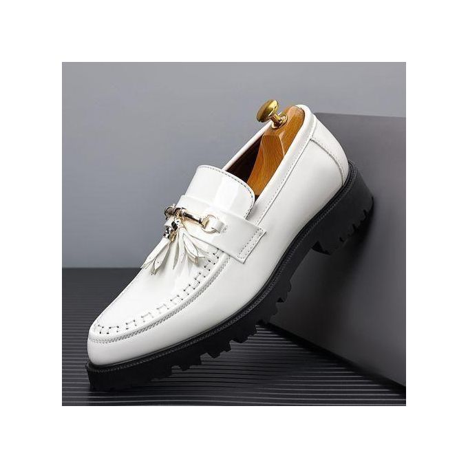 Chaussures Oxford décontractées pour hommes Banagat, mocassins d'affaires, chaussures de bureau et de mariage blanches