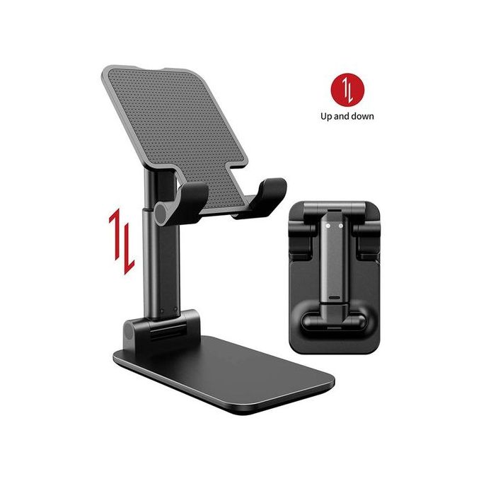 Support de téléphone portable de bureau, pliable et portable - Noir