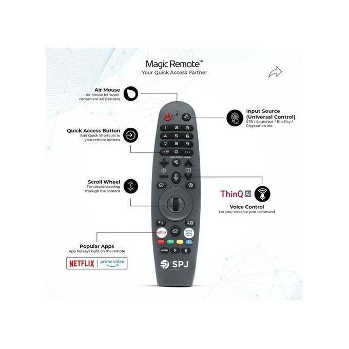 Téléviseur SPJ 65 pouces sans cadre UHD 4K Ai ThinQ série Webos - Noir.